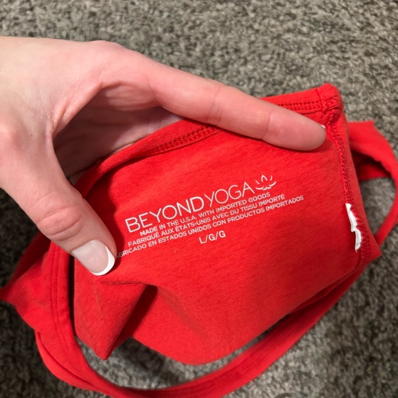 Beyond Yoga Red Spacedye One Shoulder Tank - Picture 4 of 4